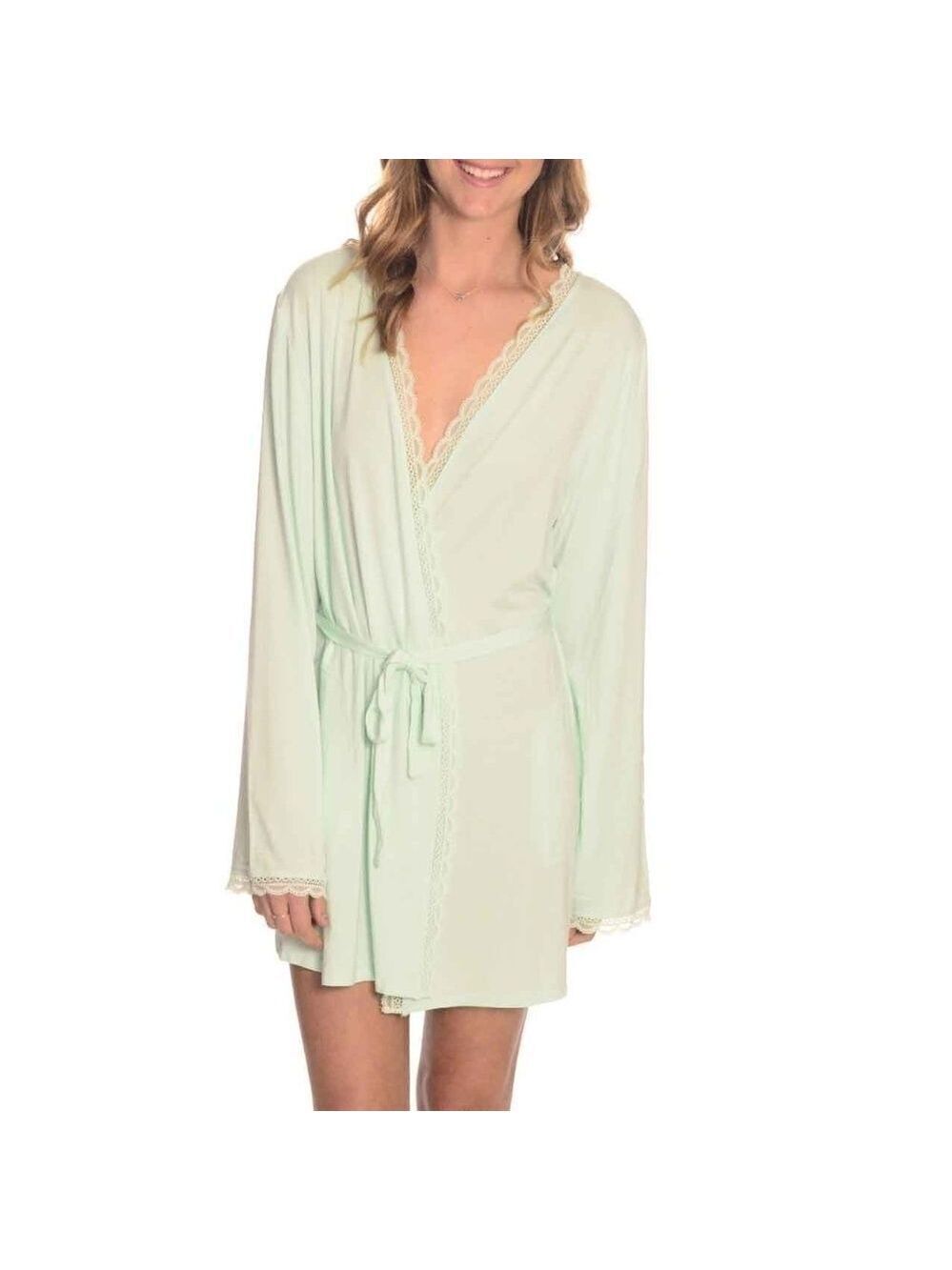 NWT Wildfox Bonjour Mon Cherie Lace Trim Robe